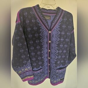Dale Of Norway Casual New Wool Cardigan Sweater Small